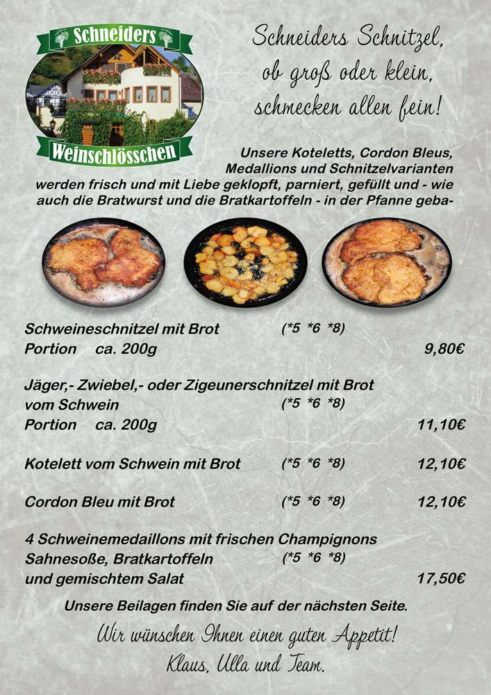 Schnitzel / Schneiders Weinschlösschen