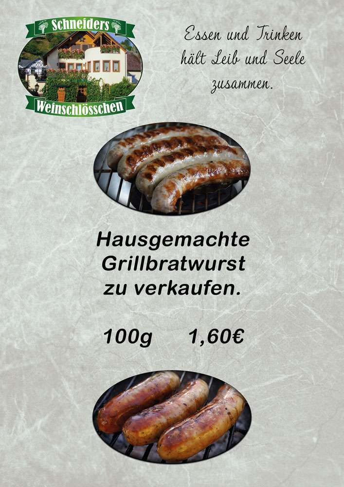 Speisekarte / Schneiders Weinschlösschen