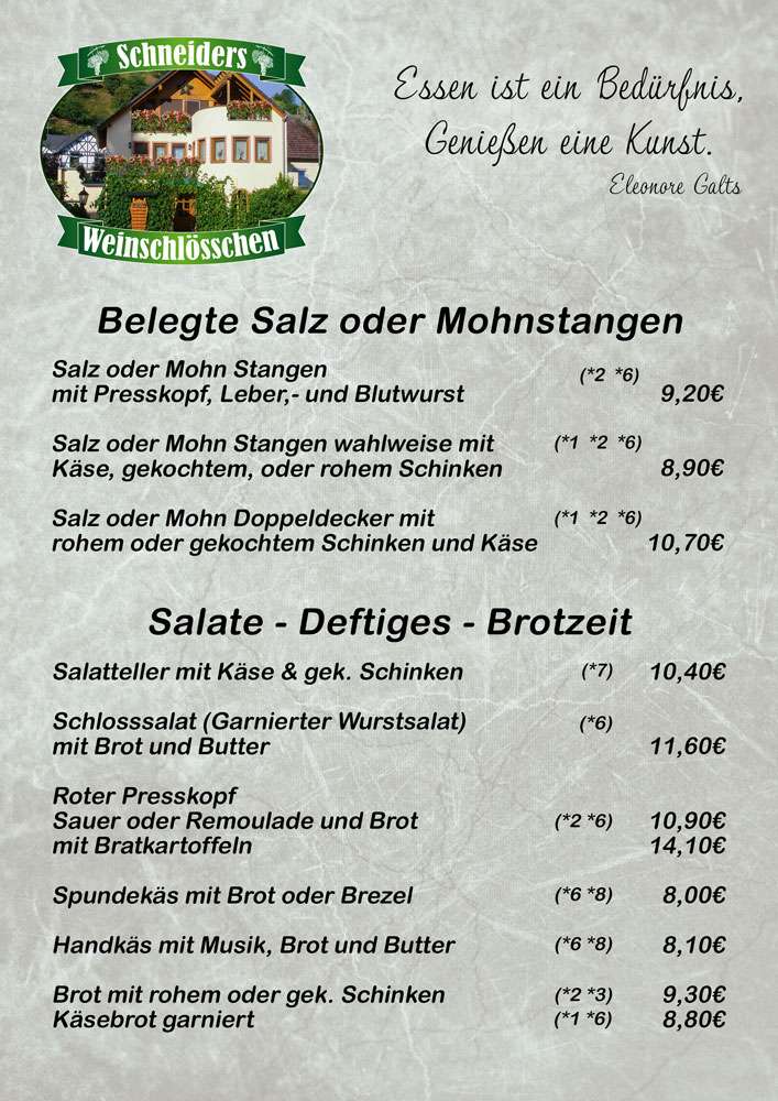 Salz+Mohnstangen / Schneiders Weinschlösschen