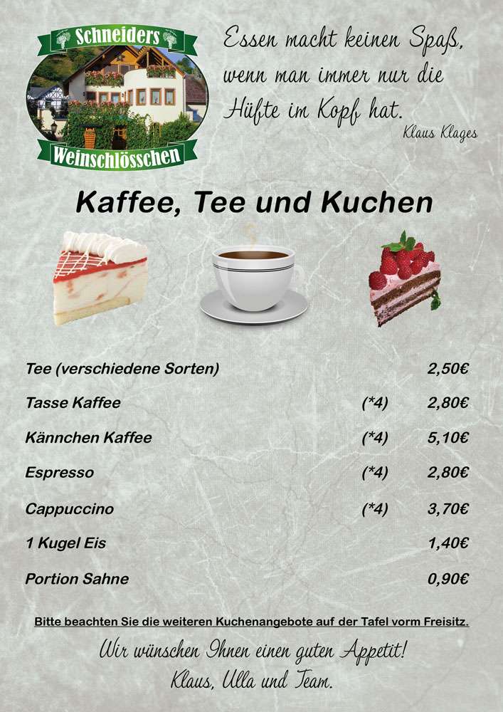 Kaffee + Kuchen / Schneiders Weinschlösschen